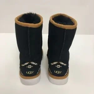 UGG Shoes New Ugg Classic Short Rustic Weave Boot Black Suede Shearling Poshmark